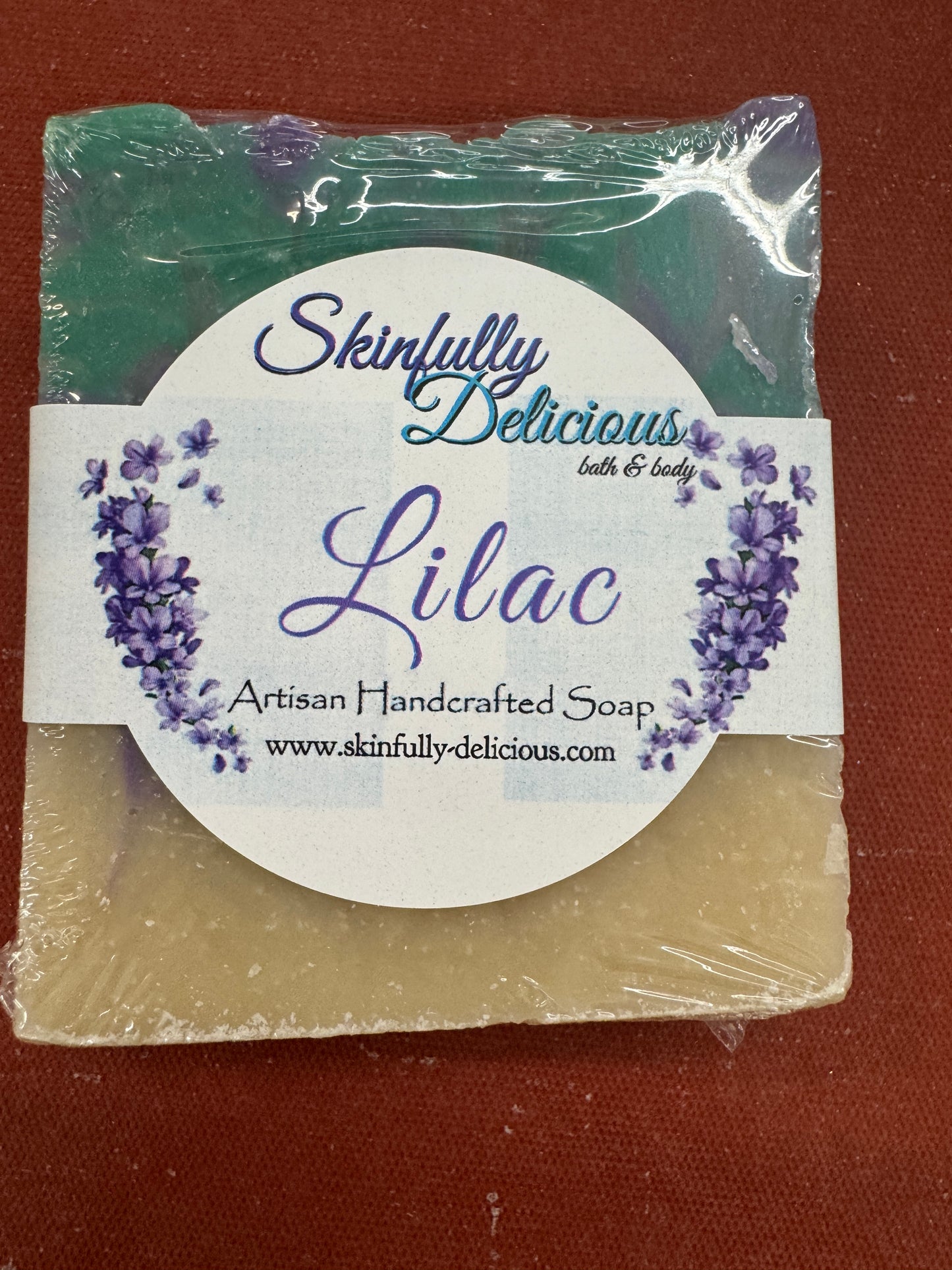 Skinfully Delicious Lilac Bar Soap 150g - Artisan Handcrafted with Coconut & Olive Oils for Freshly Blooming Lilac Aroma